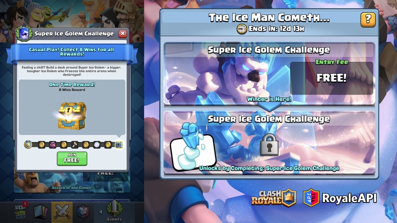 Clash Royale January 2023 Season 43 Frost Festival