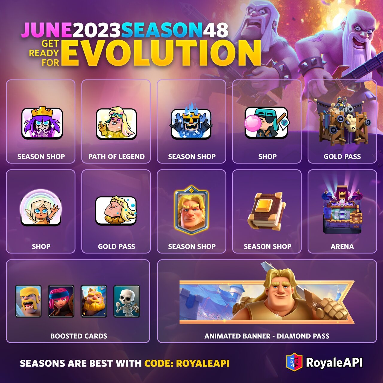 Clash Royale June 2023 Season 48 Get Ready for Evolution