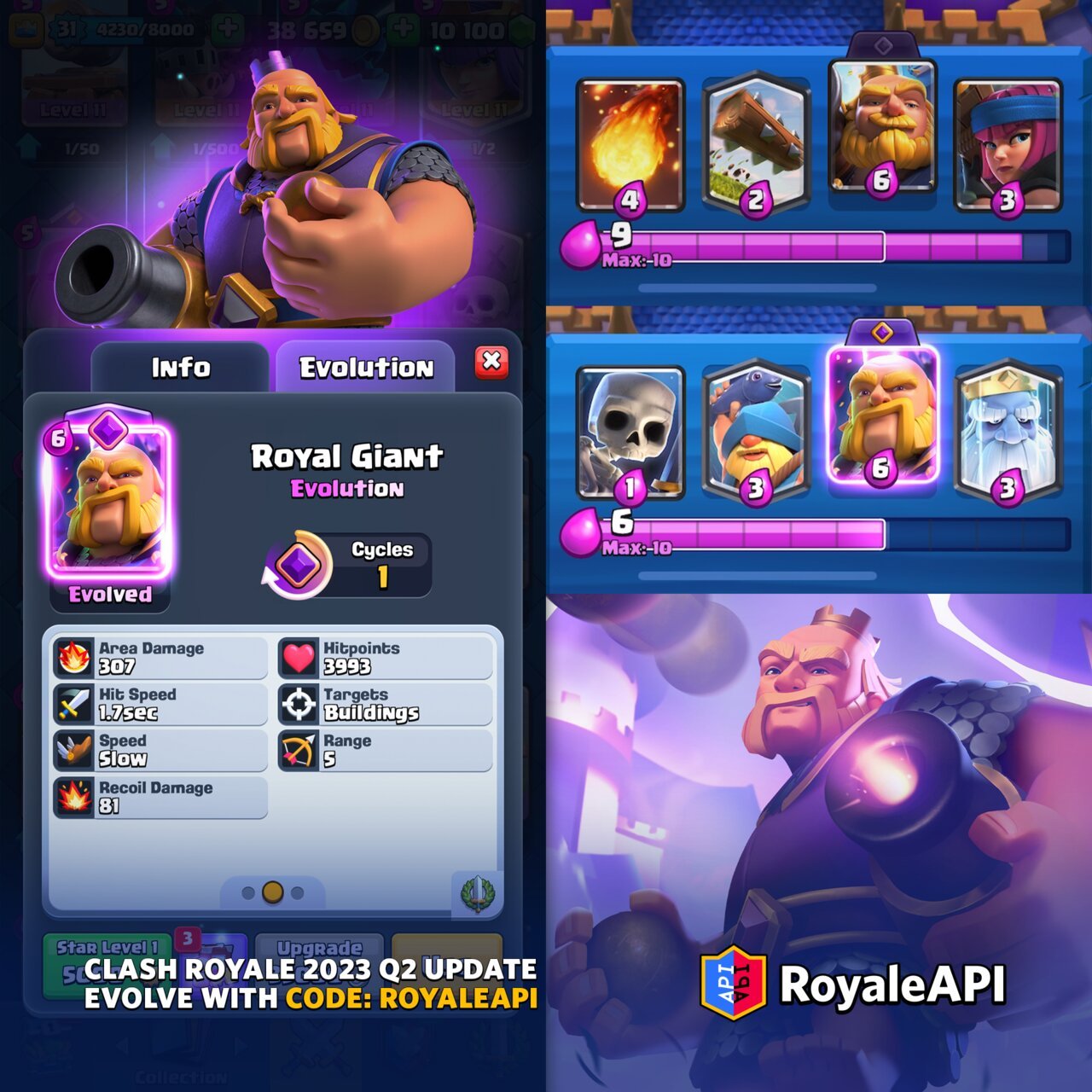 Evolved Royal Giant - Clash Royale 2023 Q2 Summer Update