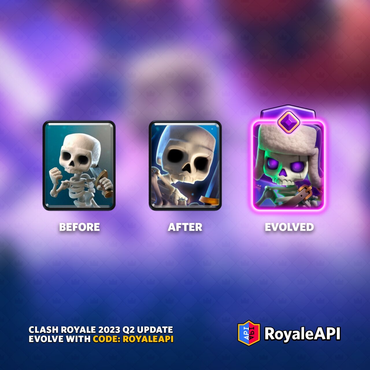 Evolved Skeletons - Clash Royale 2023 Q2 Summer Update