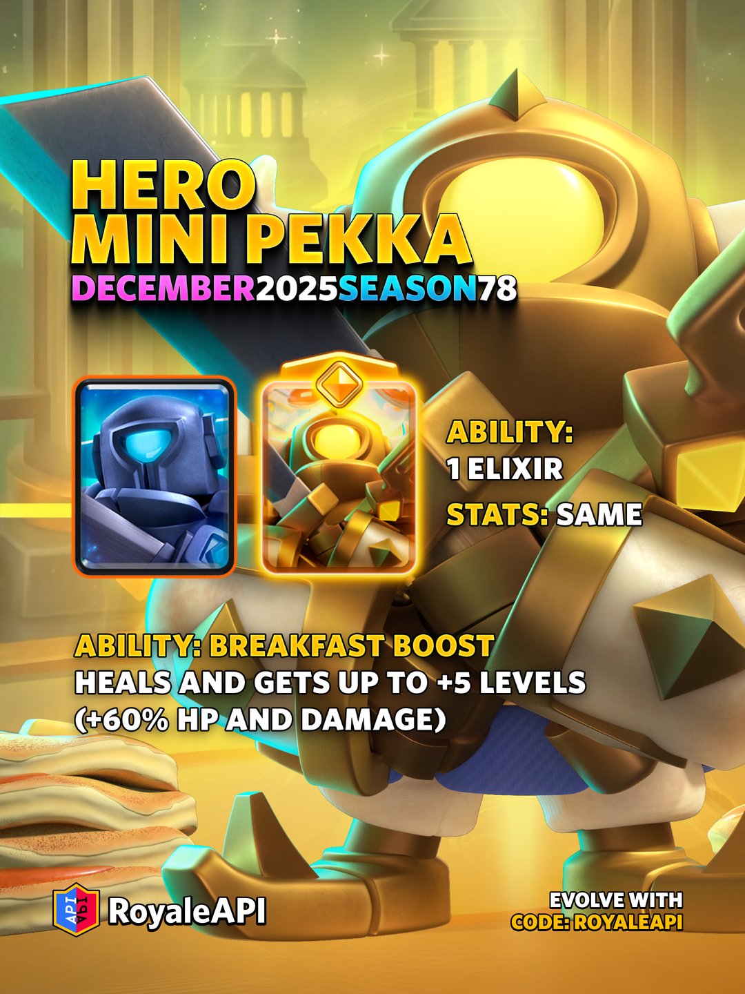 Hero Mini Pekka - December 2025 (Season 78) - Clash Royale News