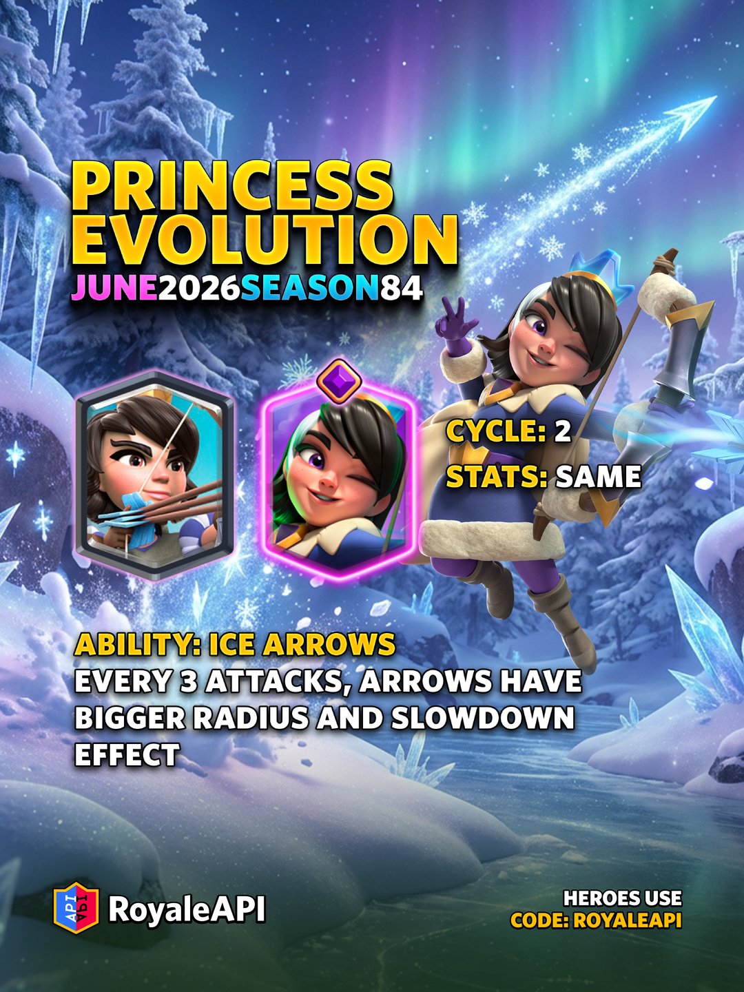 Princess Evolution - June 2026 (Season 84) - Clash Royale News Blog ...