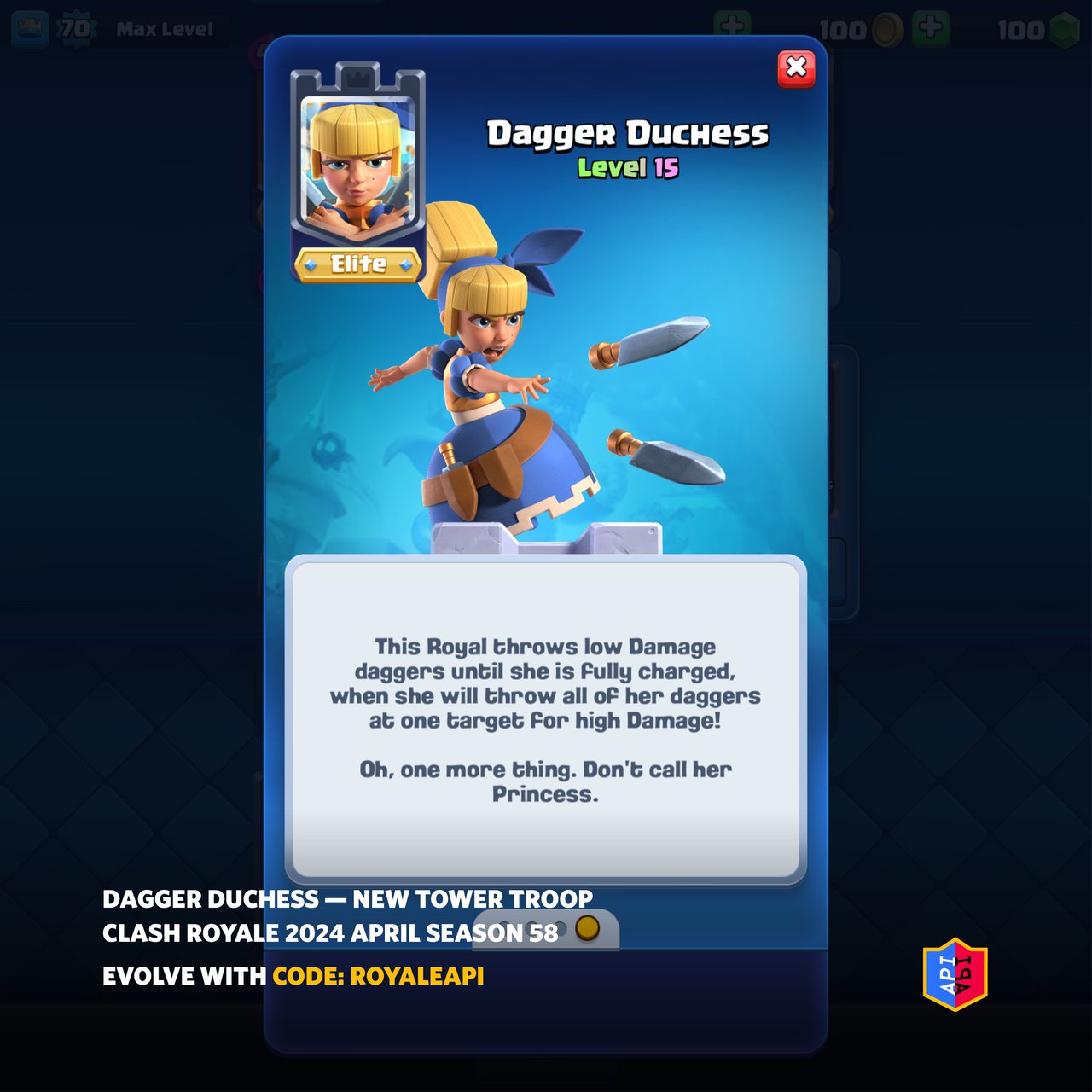 Dagger Duchess - Clash Royale April 2024 (Season 58)