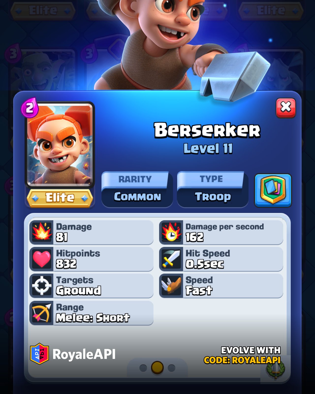 Berserker - Clash Royale February 2025 (Season 68)