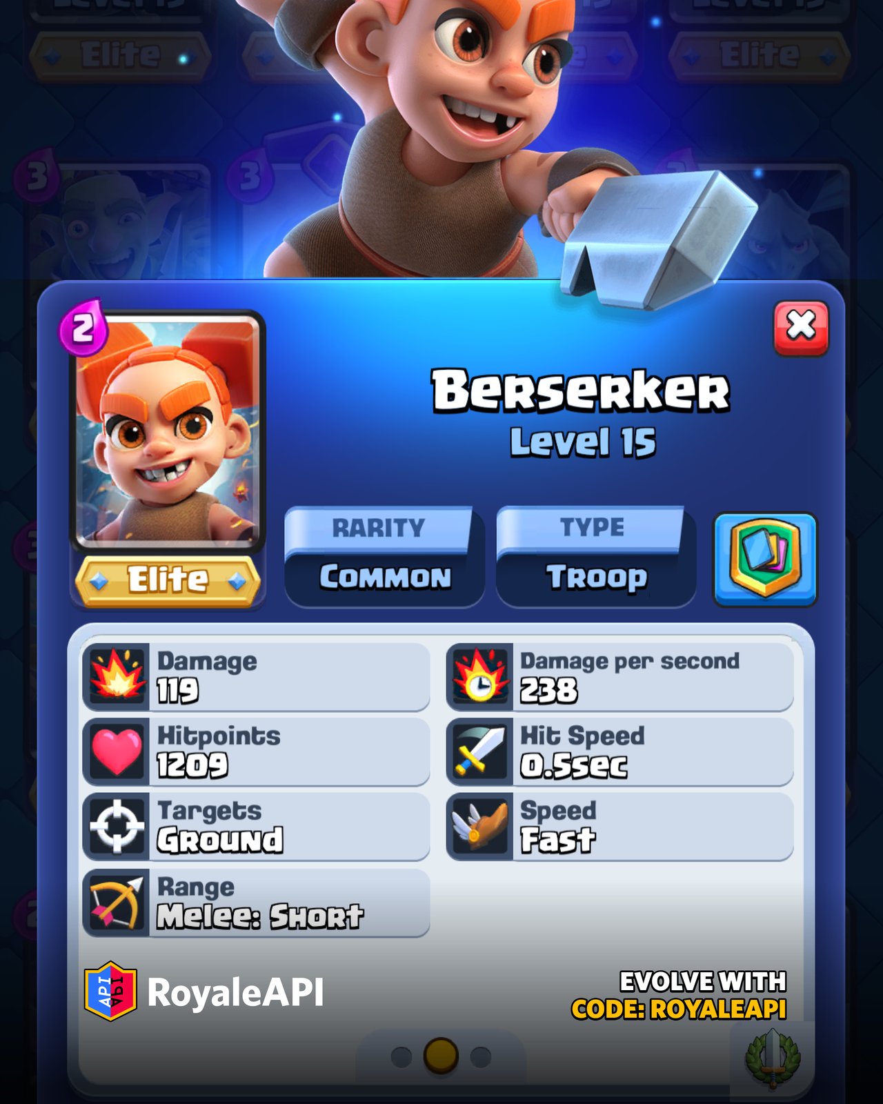 Berserker - Clash Royale February 2025 (Season 68)