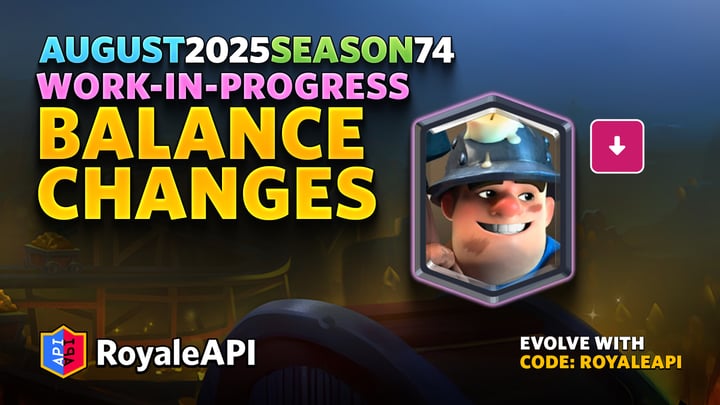 Work-in-progress Balance Changes for August 2025 (Season 74)